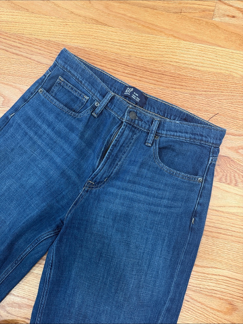 GAWide Leg Dark Blue Denim Jeans - Picture 2 of 5